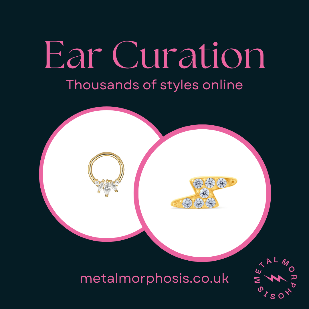 Ear Piercing and Curation Stacking with Metal Morphosis London