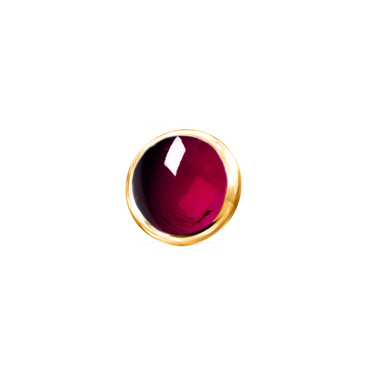 Rhodolite threaded 16g Cabochon