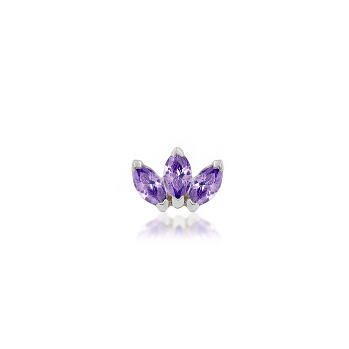 Triple Marquise Amethyst CZ