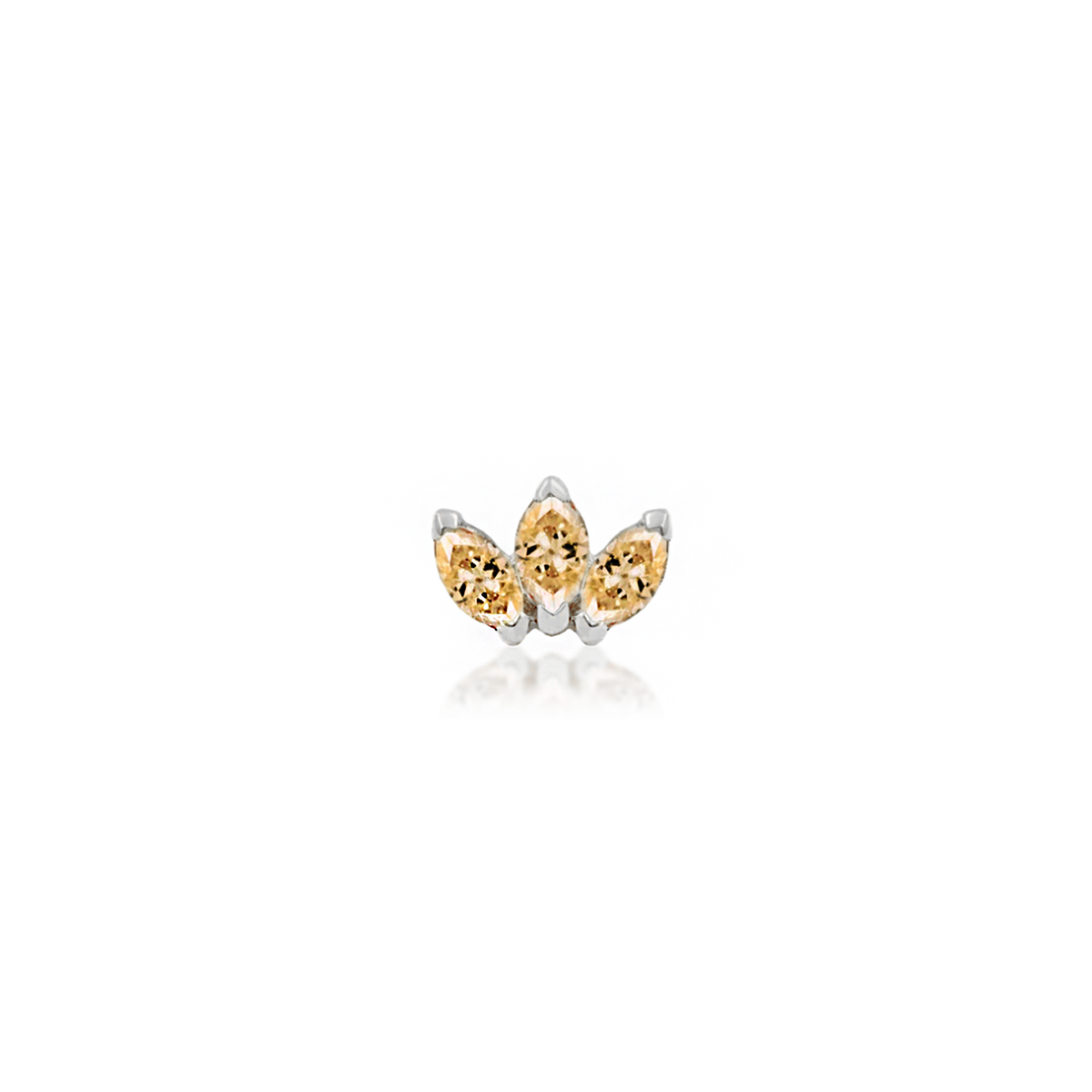 Triple Marquise Champagne CZ