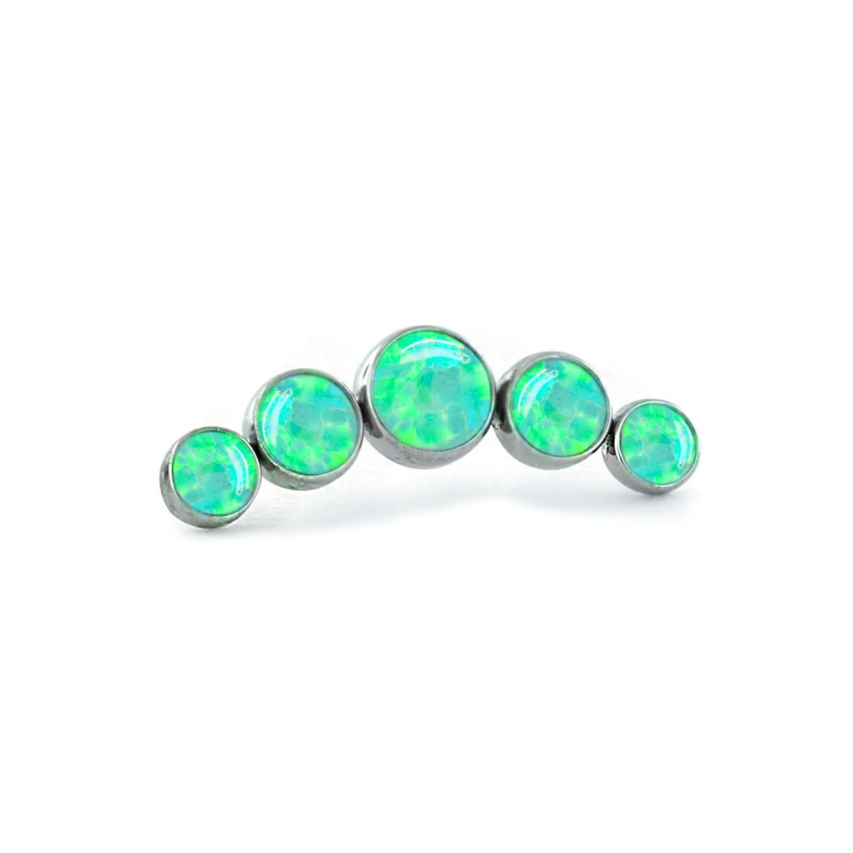 Lime Opal 5 Bezel Cluster