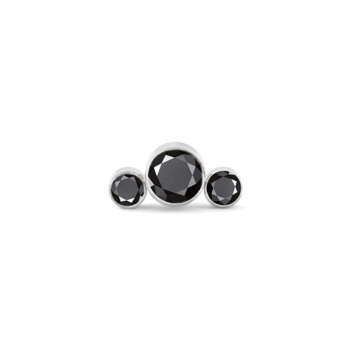 Black CZ Bezel Cluster