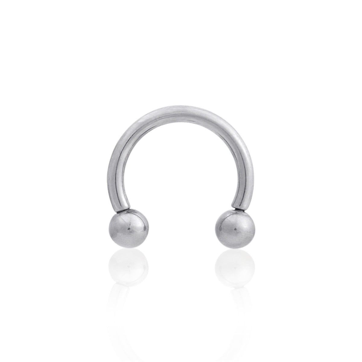 Threaded Circular Barbell in Silver