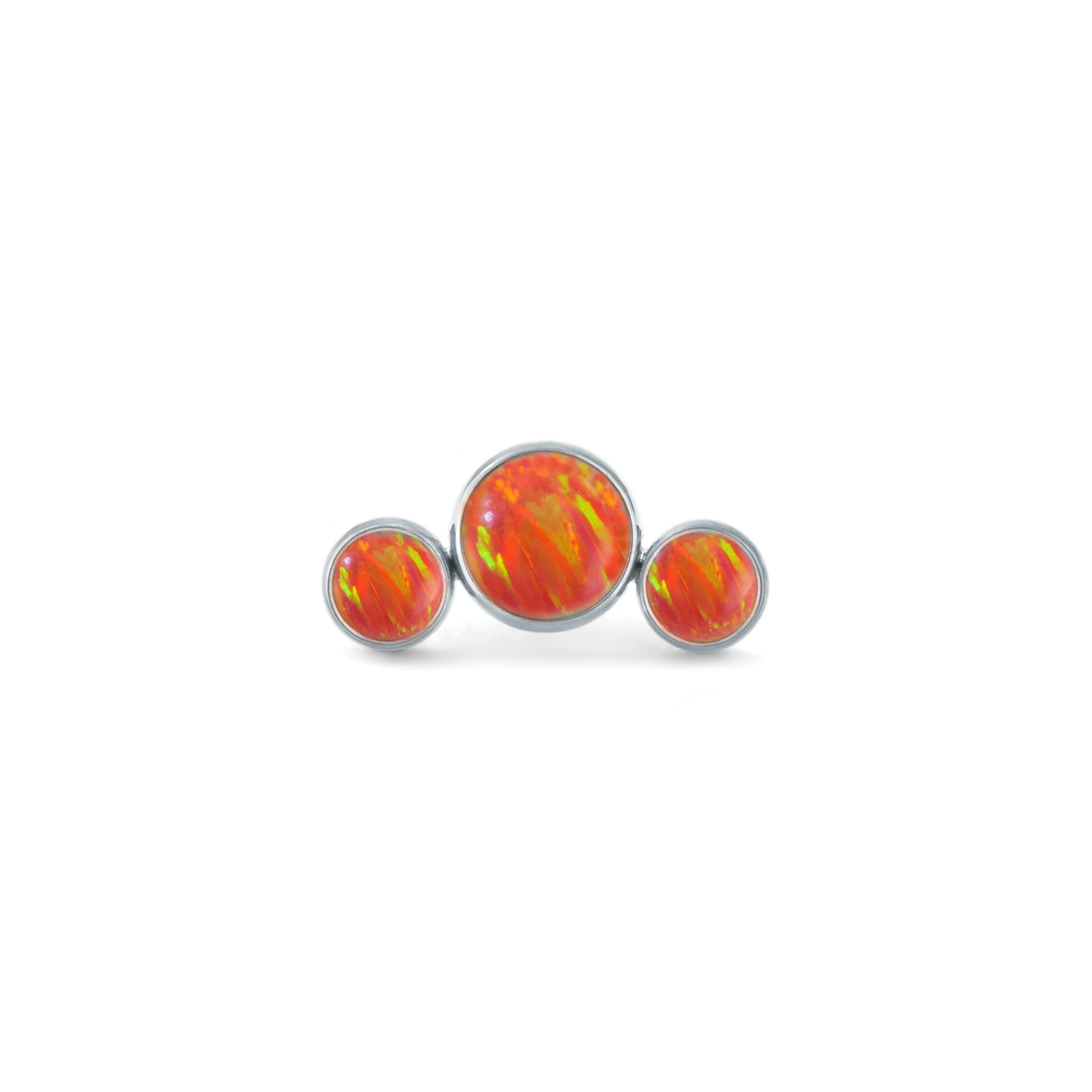 Fire Opal 3 Bezel Cluster