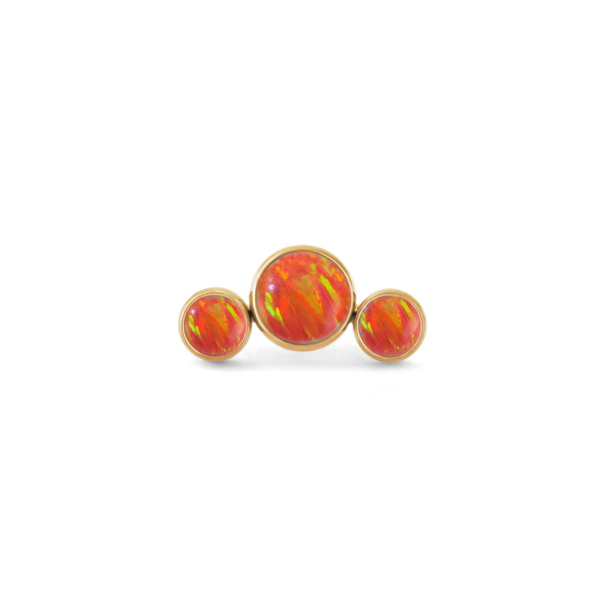 Fire Opal 3 Bezel Cluster
