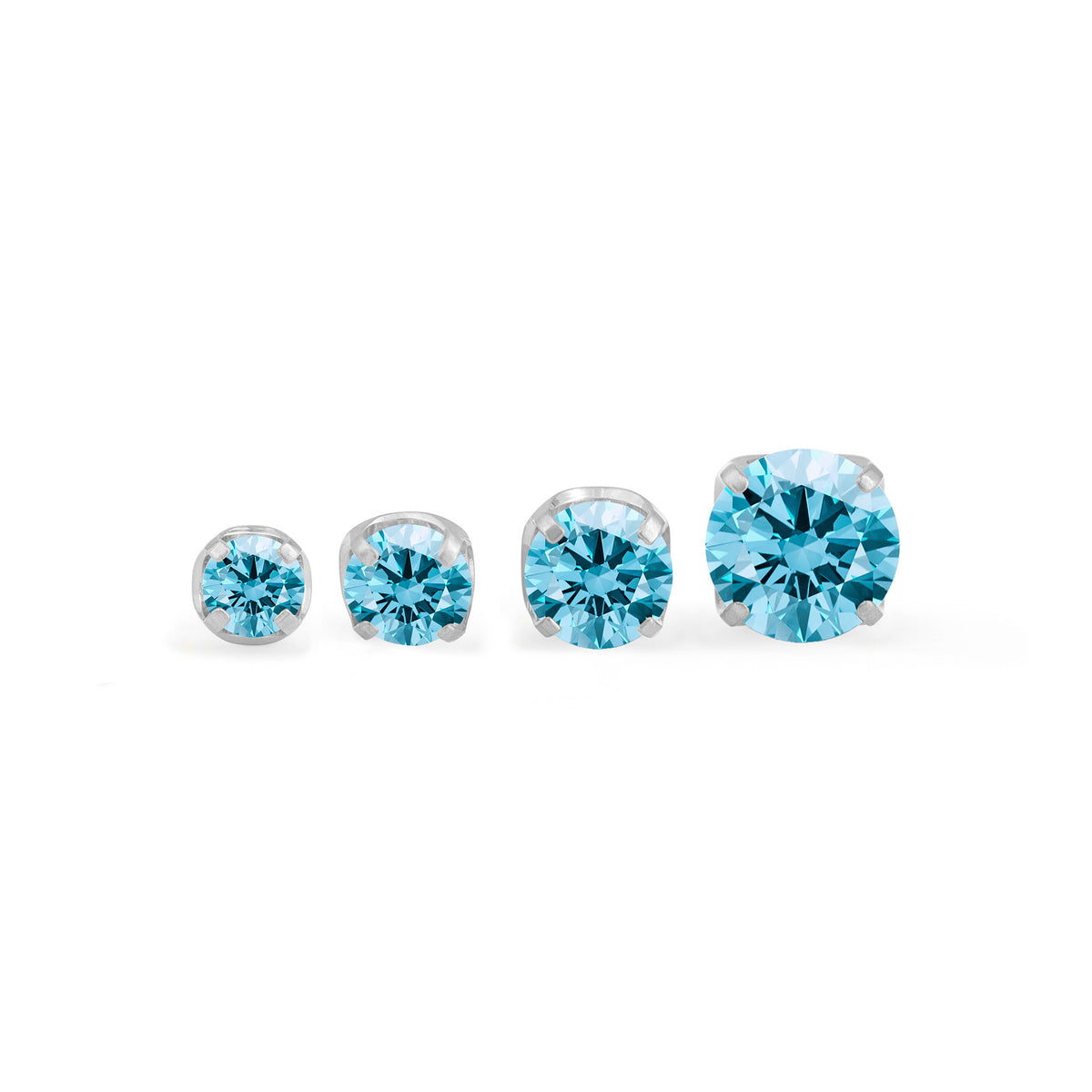 Light Blue Prong Gem