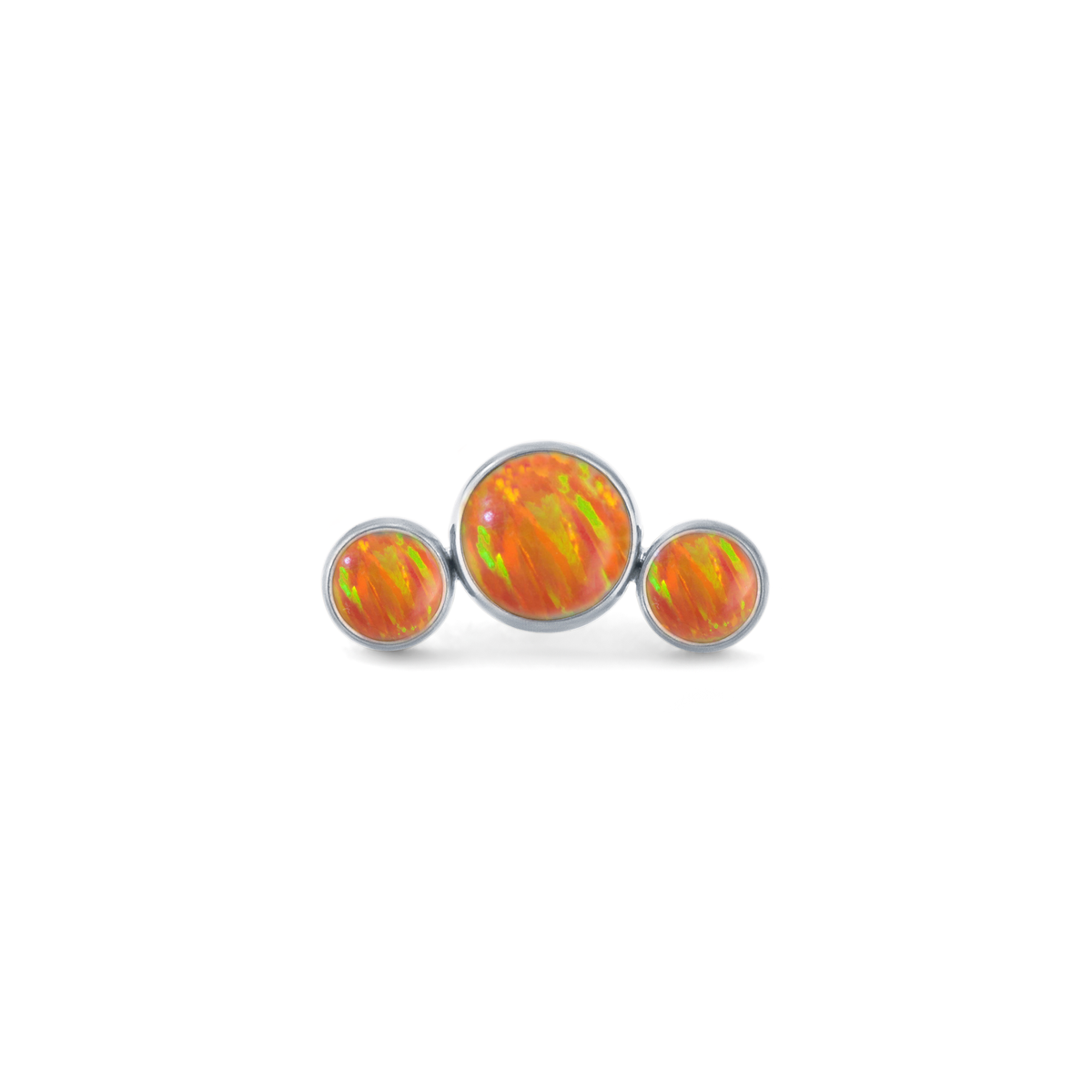 Orange Opal 3 Bezel Cluster