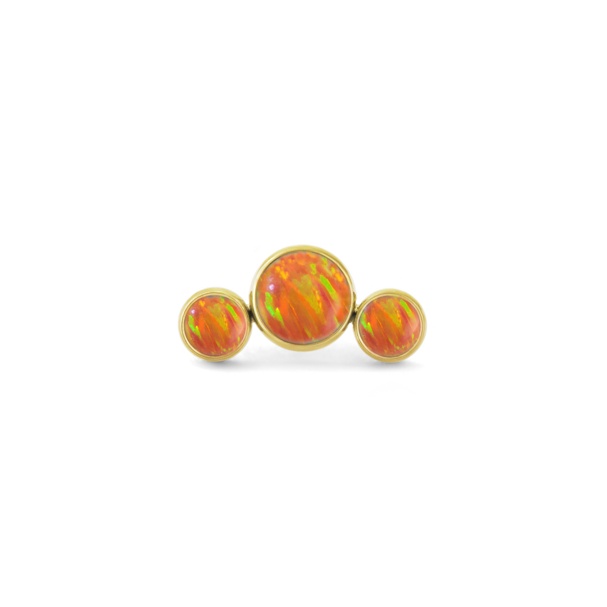 Orange Opal 3 Bezel Cluster