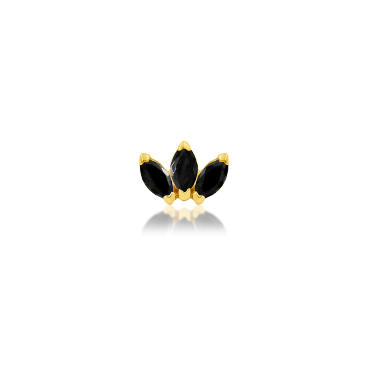 Triple Marquise Black CZ