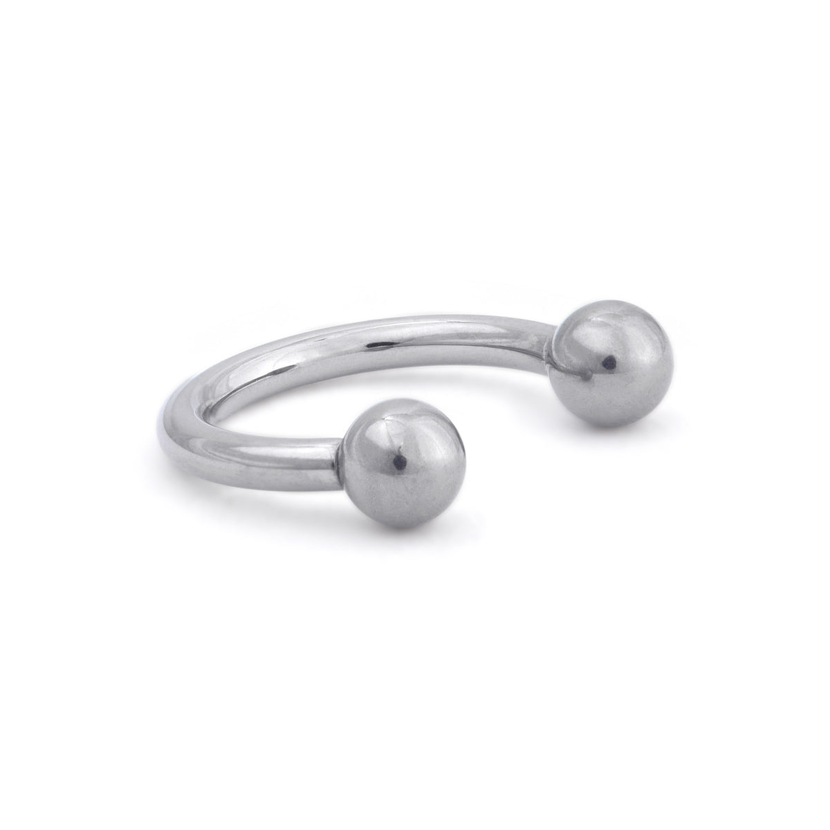 Threaded Circular Barbell in Silver