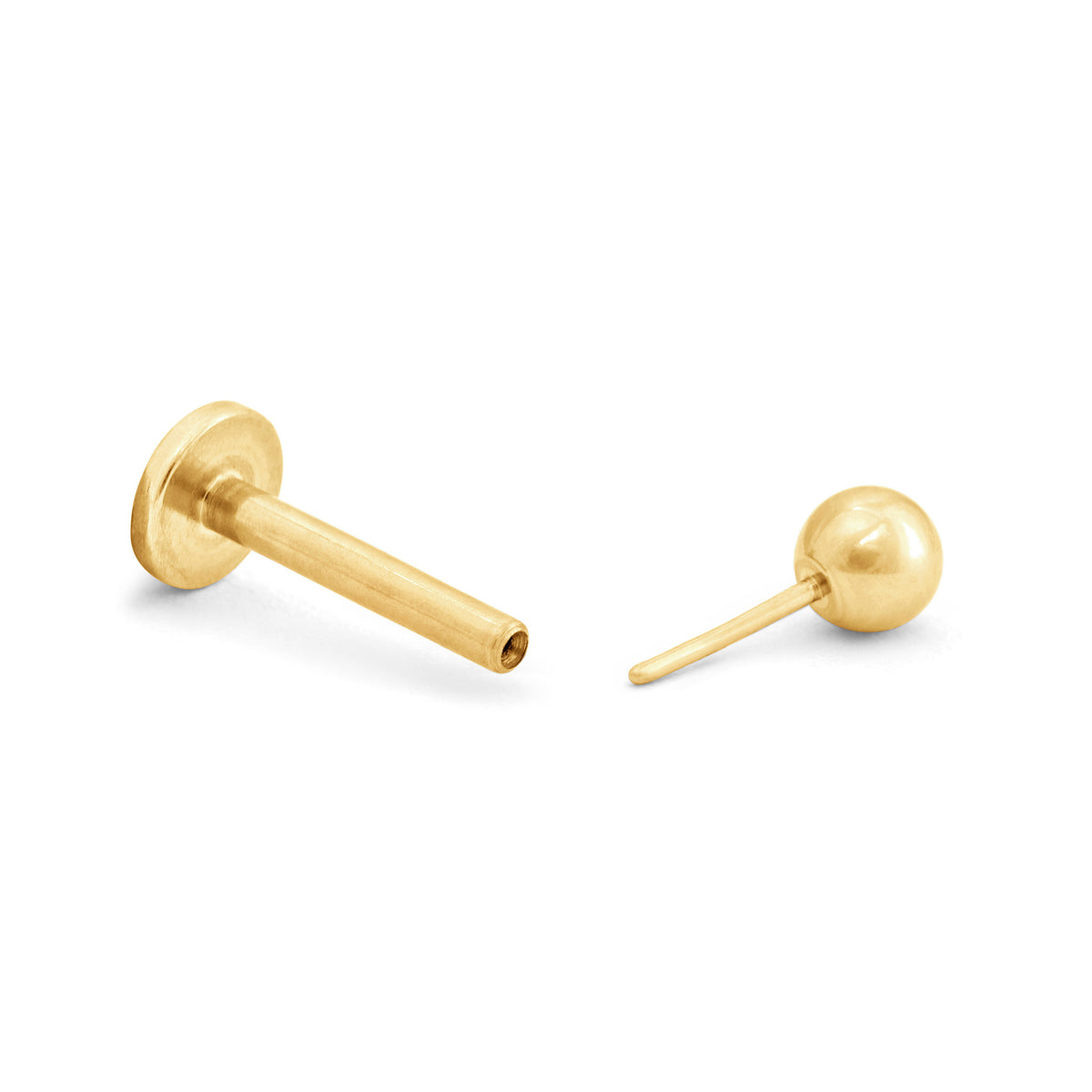 Threadless Labret in Gold