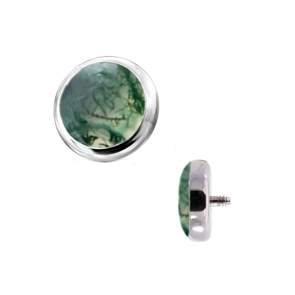 Moss Agate 1.6mm (14g) Cabochon