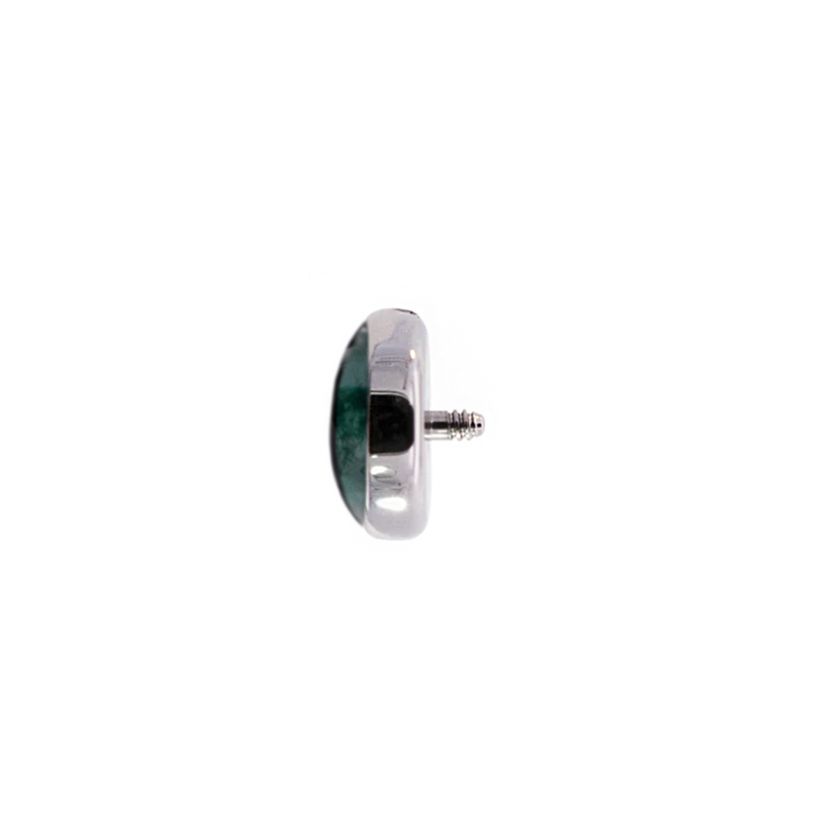 Moss Agate Threaded 16g Cabochon