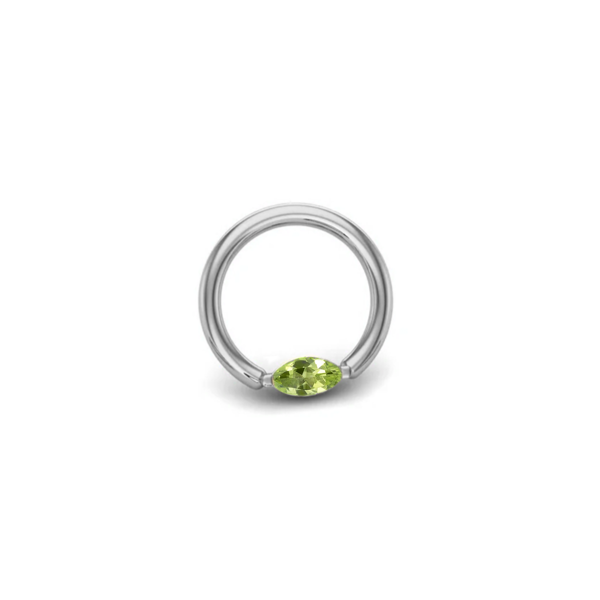 Peridot CZ Marquise Seam Ring