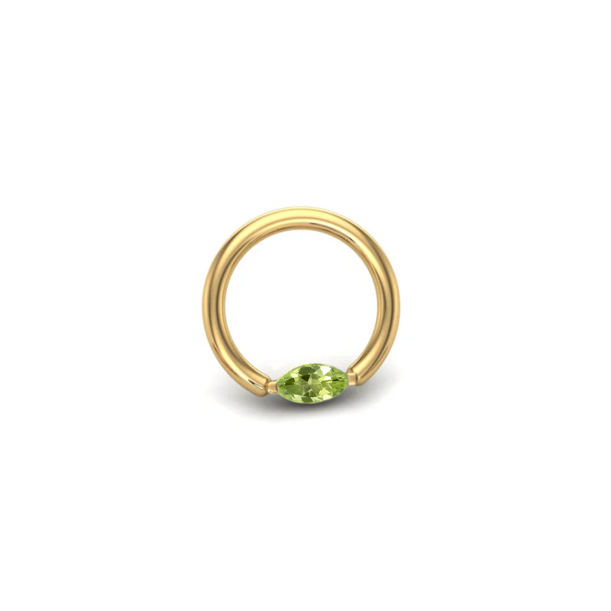 Peridot CZ Marquise Seam Ring