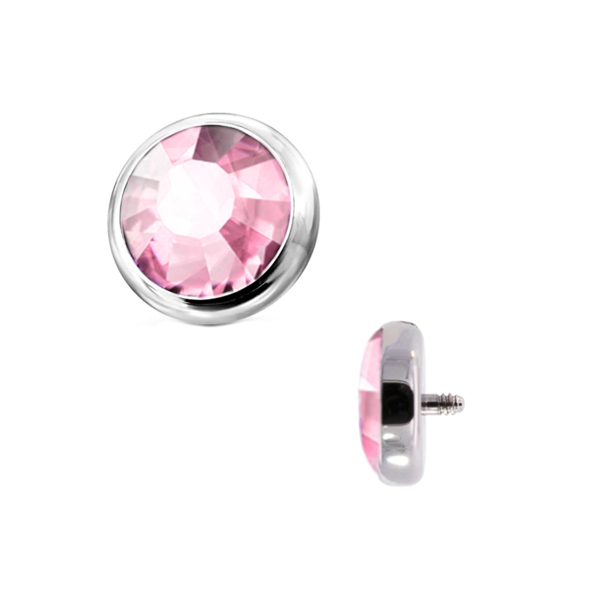 Pink 1.6mm (14g) Flat Gem
