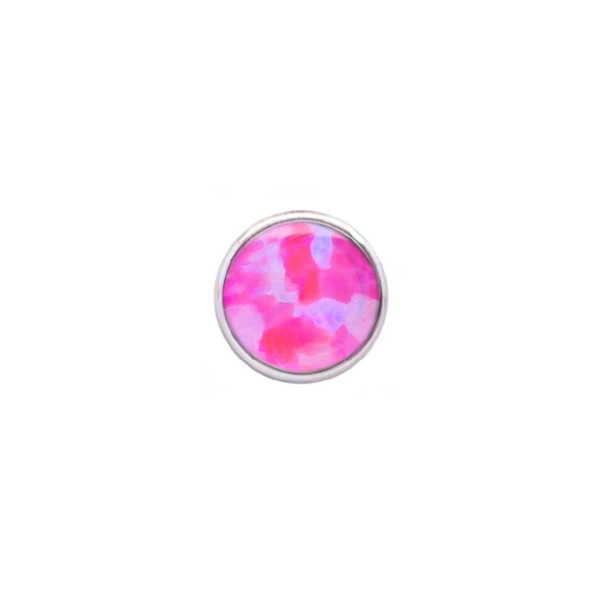 Pink Opal Threaded 16g Cabochon