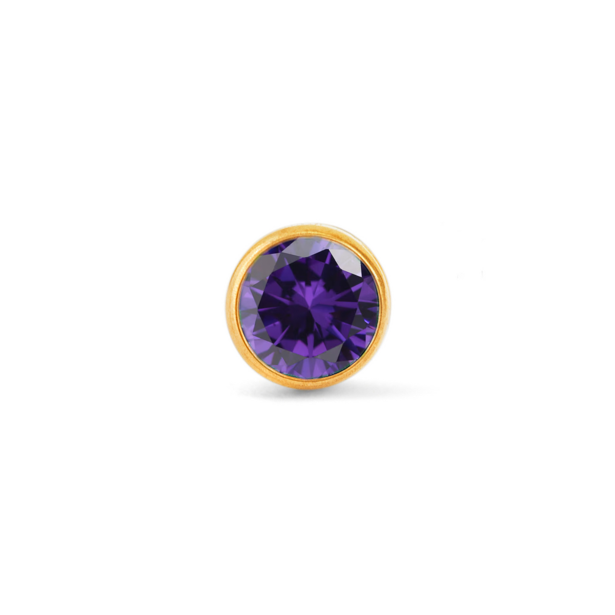 Purple Cylinder Bezel Gem