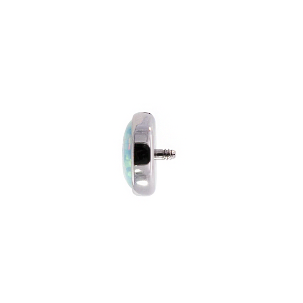 White Opal Threaded 16g Cabochon