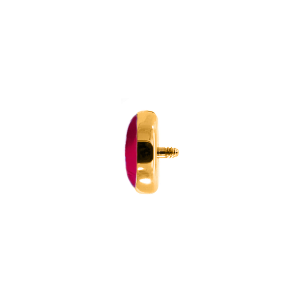 Rhodolite threaded 16g Cabochon