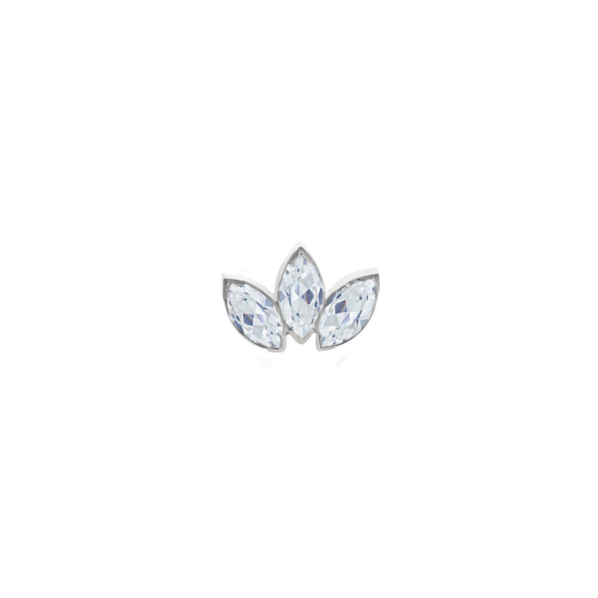 Three Gem Marquise Fan Clear