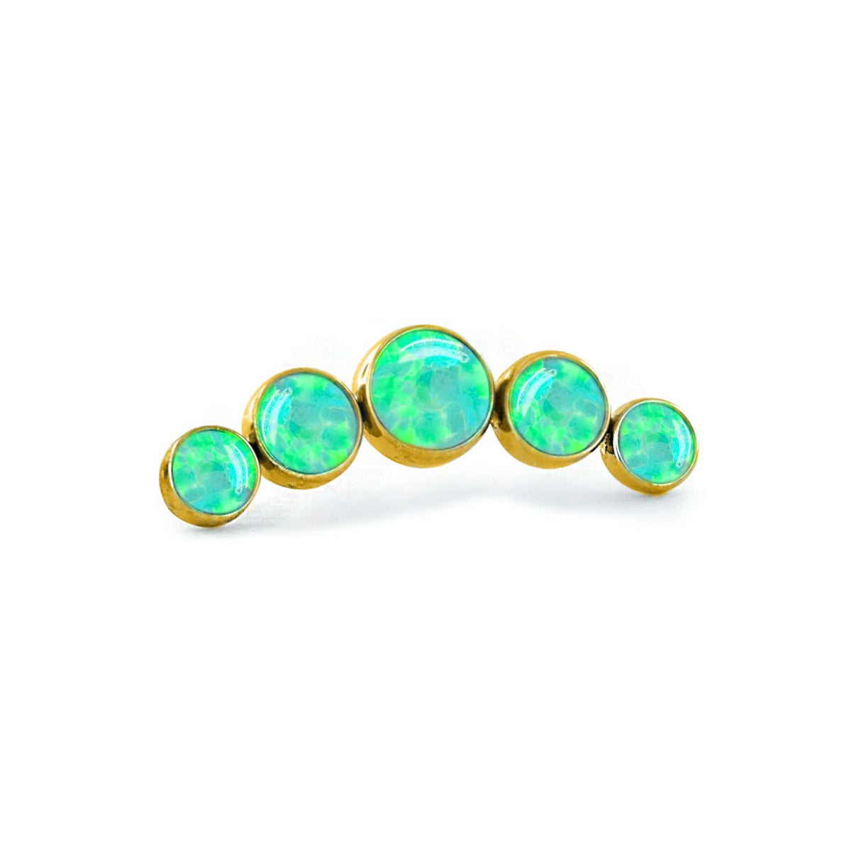 Lime Opal 5 Bezel Cluster