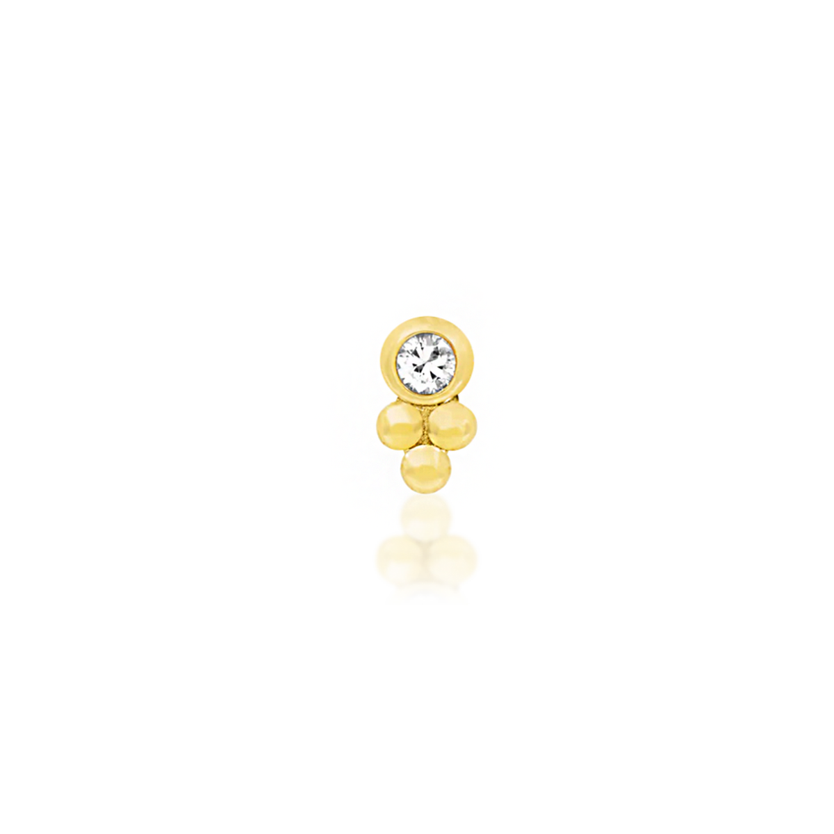 Bezel Tri-Bead CZ