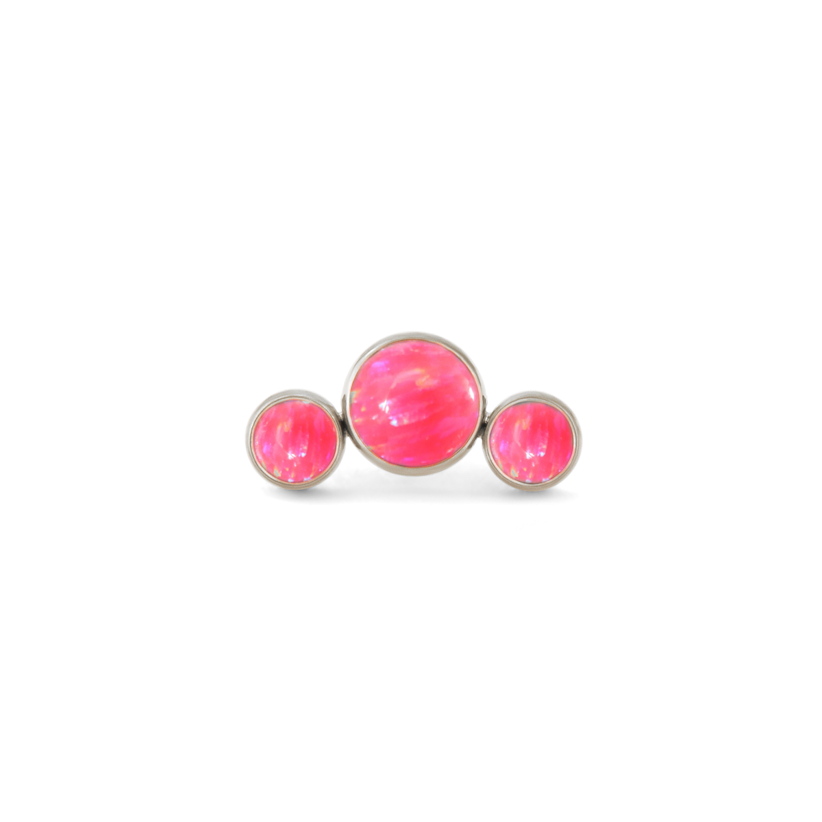 Hot Pink Opal 3 Bezel Cluster
