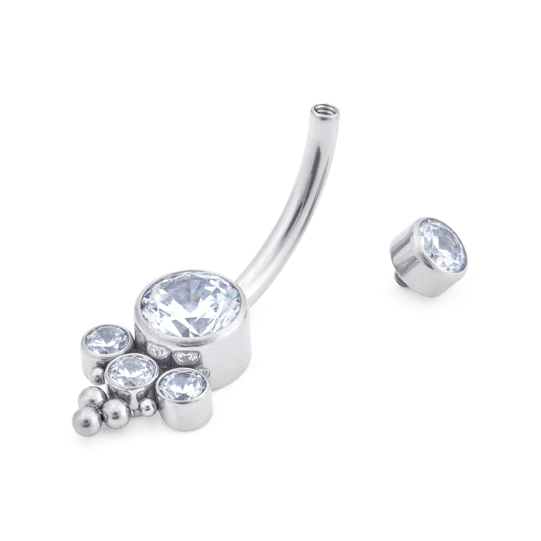 Crown belly ring sales
