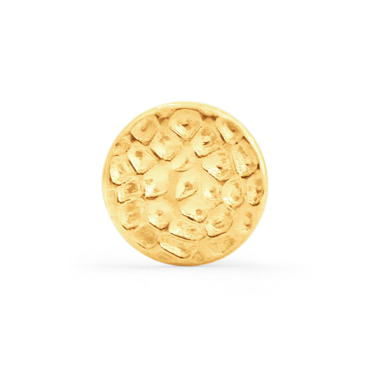 HAMMERED DISC IN GOLD