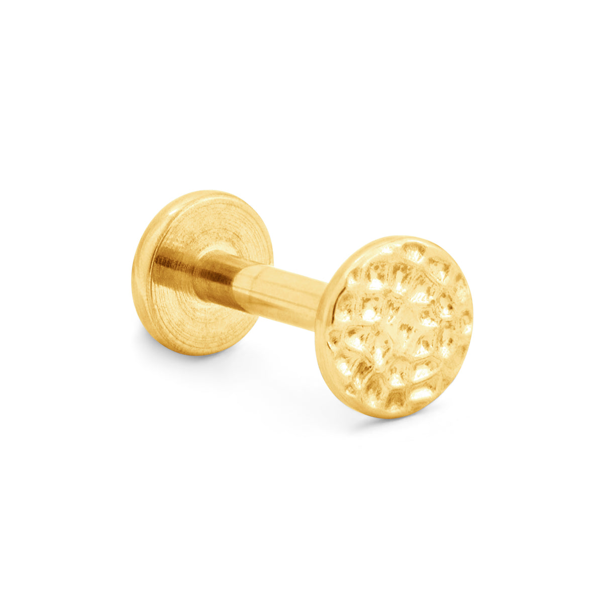 HAMMERED DISC IN GOLD