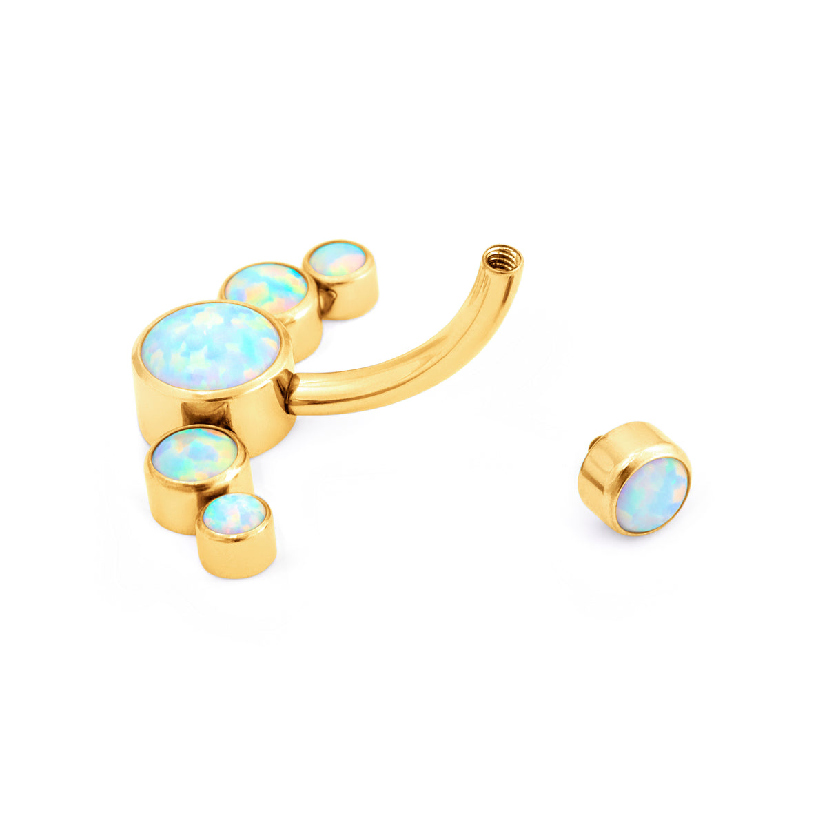 NAVEL OPAL CLUSTER IN GOLD