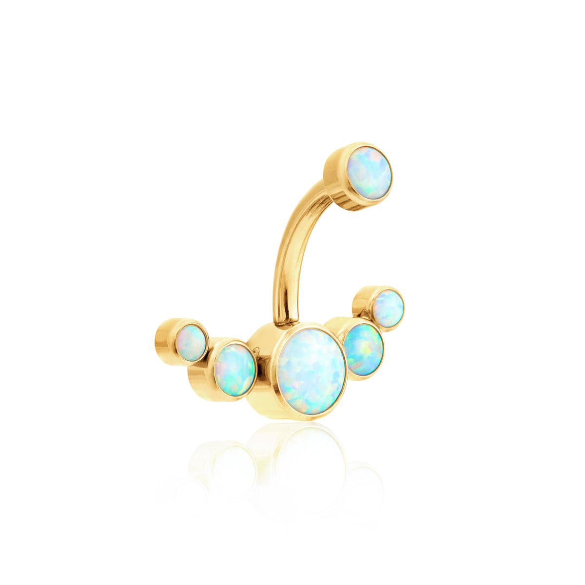 NAVEL OPAL CLUSTER IN GOLD