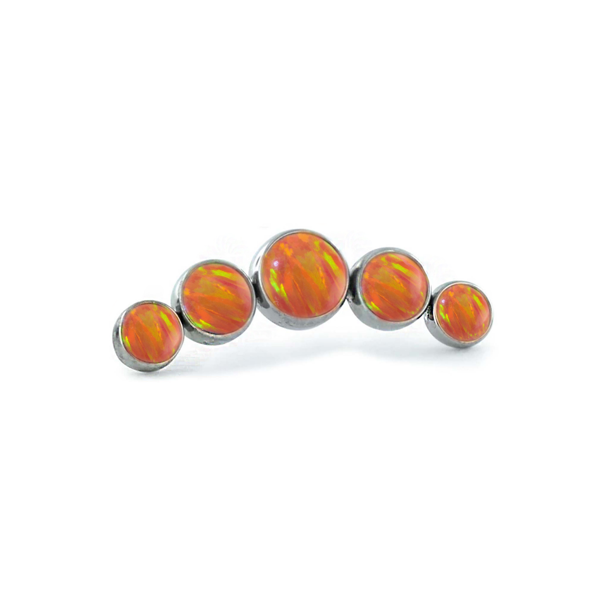 Orange Opal 5 Bezel Cluster