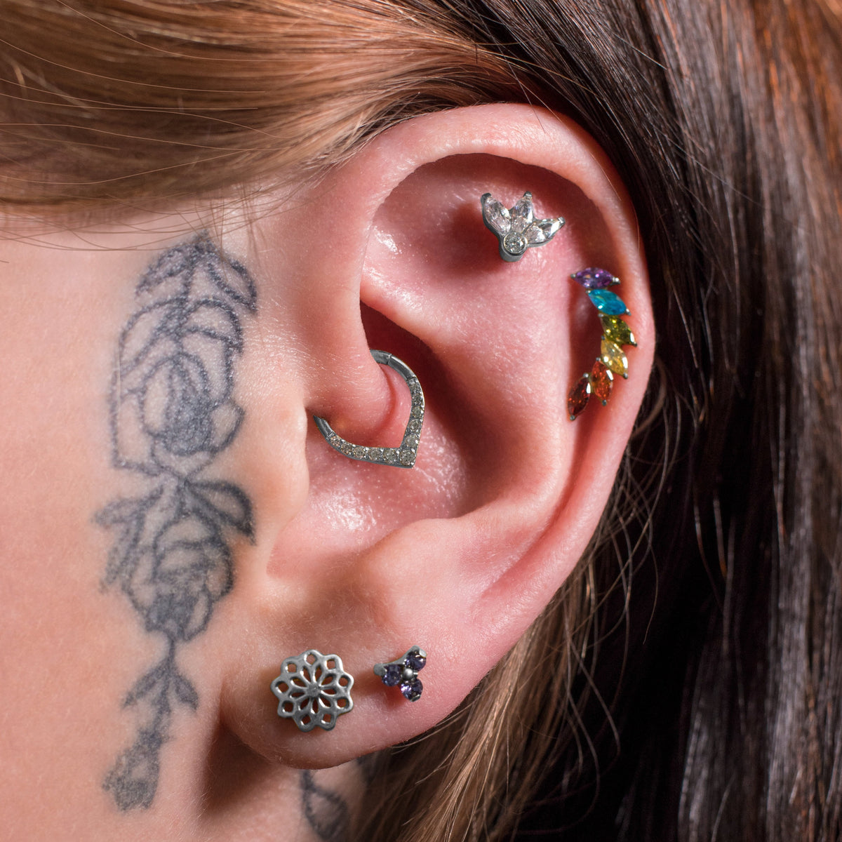 WISH CZ CLICKER IN SILVER