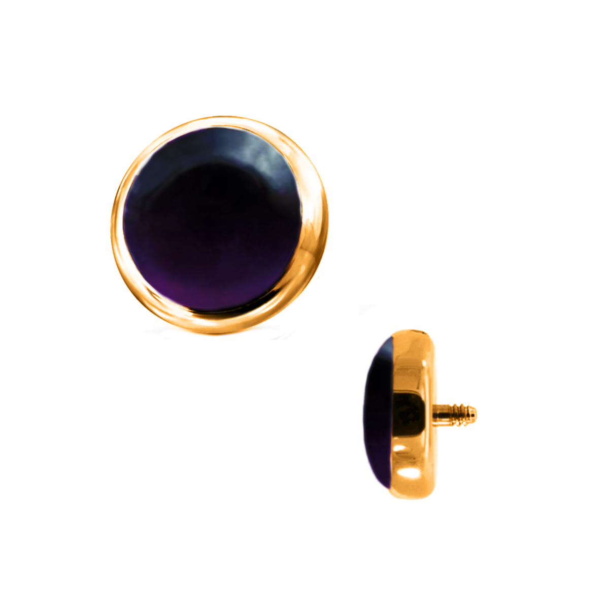 Sandblasted Amethyst 1.6mm (14g) Cabochon