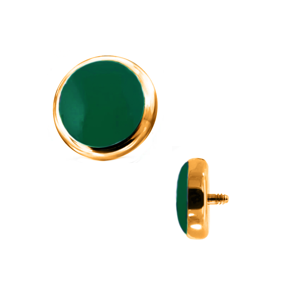 Sandblasted Green Onyx 1.6mm (14g) Cabochon