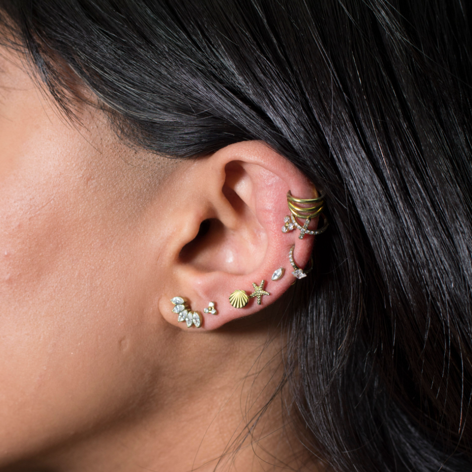 BIANCA CZ CLICKER IN GOLD