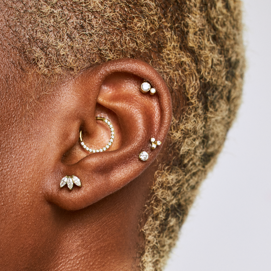 TRIPLE MARQUISE CZ IN GOLD
