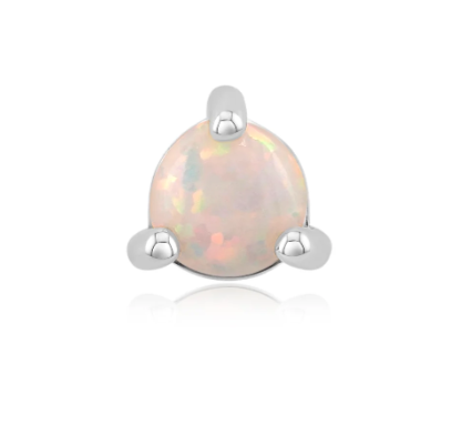 3 Prong White Opal