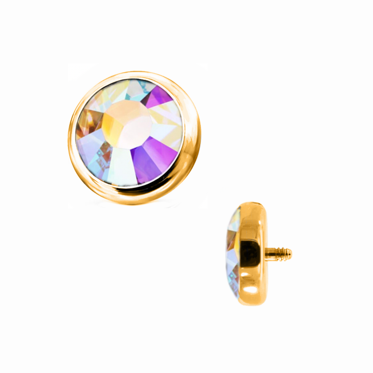 Aurora Borealis 1.6mm (14g) Flat Gem