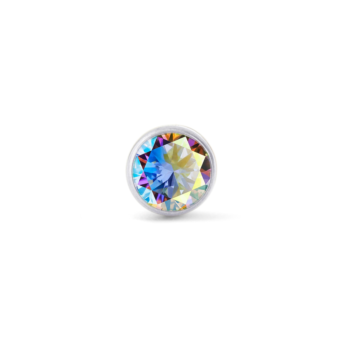 Aurora Borealis Cylinder Bezel Gem