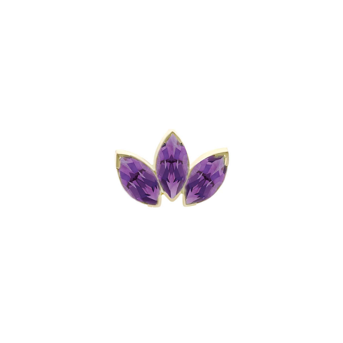 Three Gem Marquise Fan Amethyst