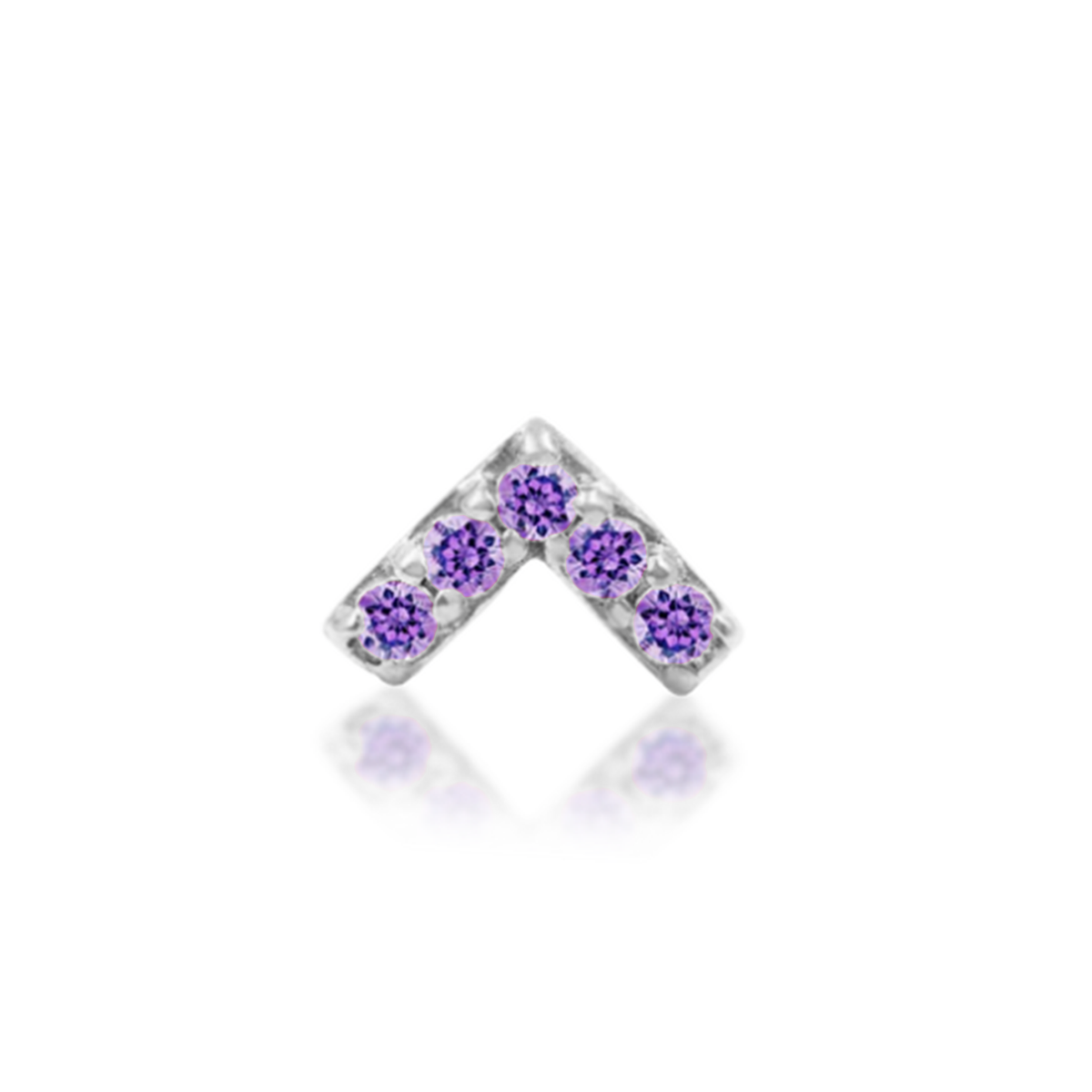 Chevron Amethyst CZ