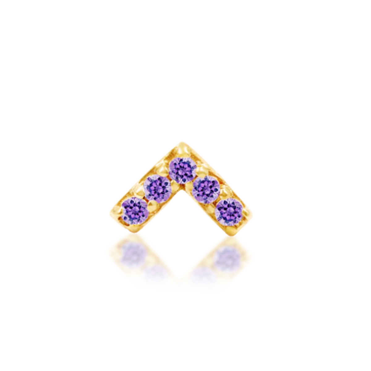 Chevron Amethyst CZ