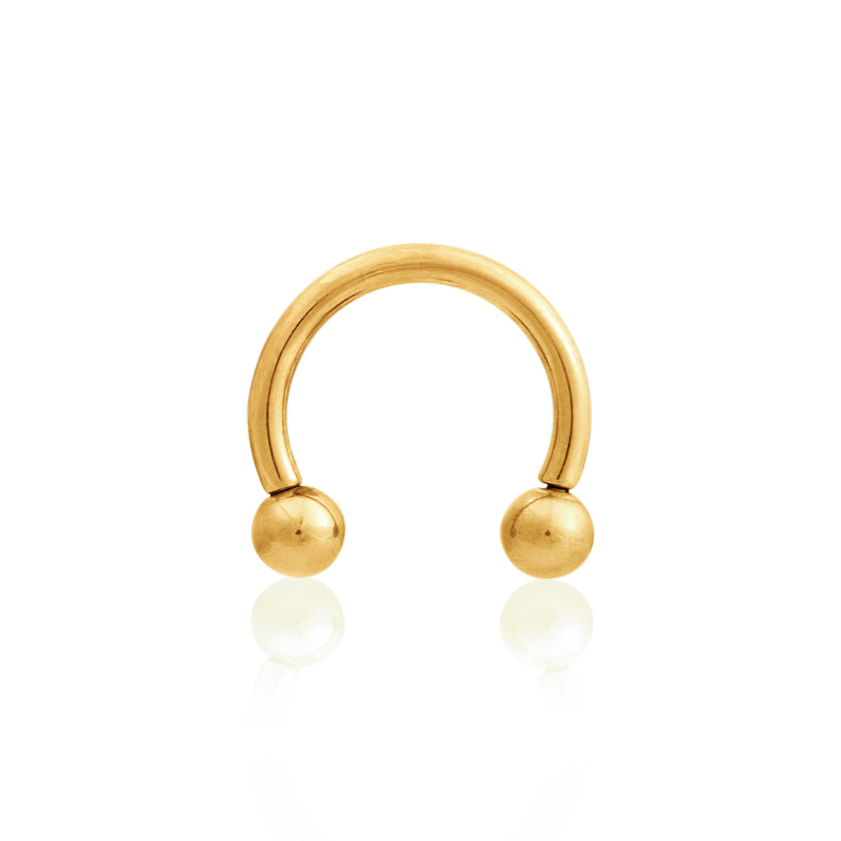 Threaded Circular Barbell in Gold