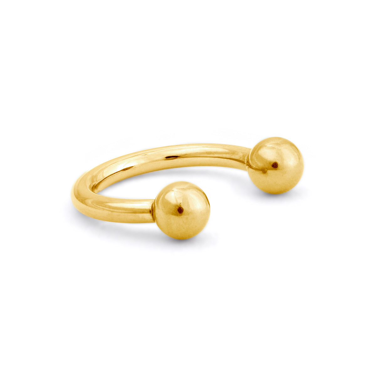 Threaded Circular Barbell in Gold