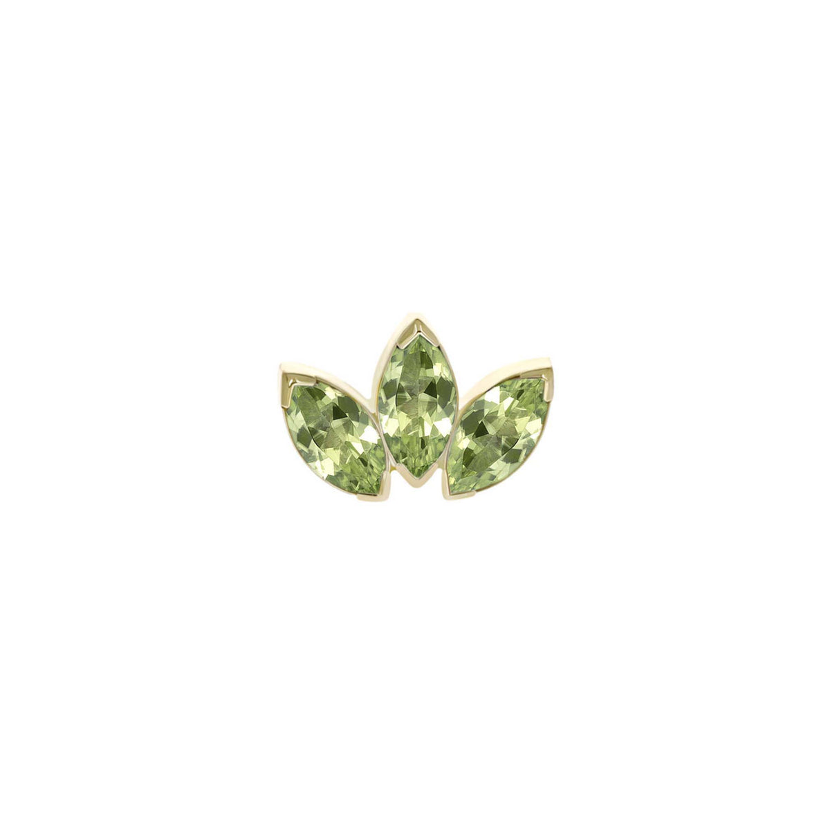 Three Gem Marquise Fan Ceramic Paradise Green