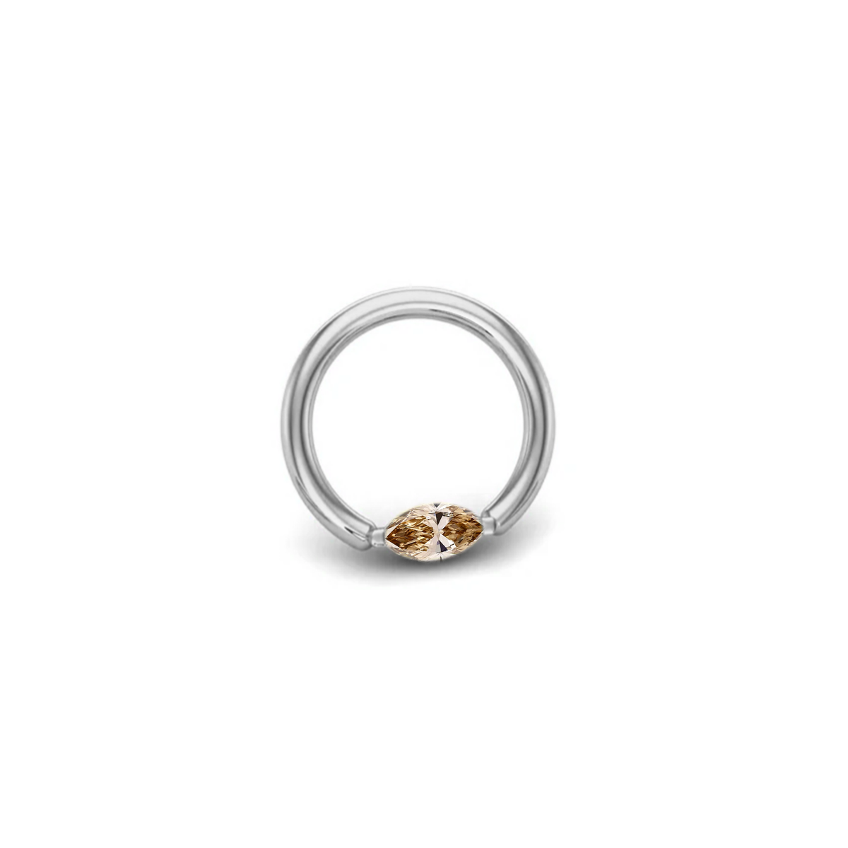 Champagne CZ Marquise Seam Ring