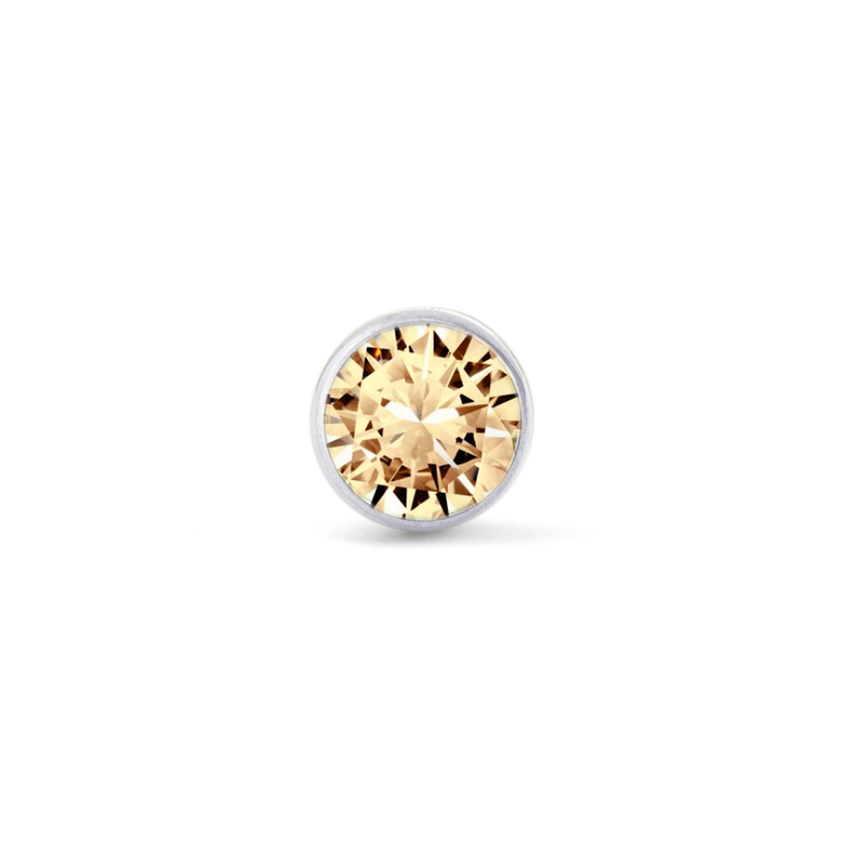 Champagne Cylinder Bezel Gem